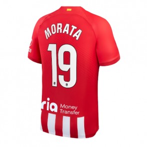Atletico Madrid Alvaro Morata #19 Replika Hjemmebanetrøje 2023-24 Kortærmet